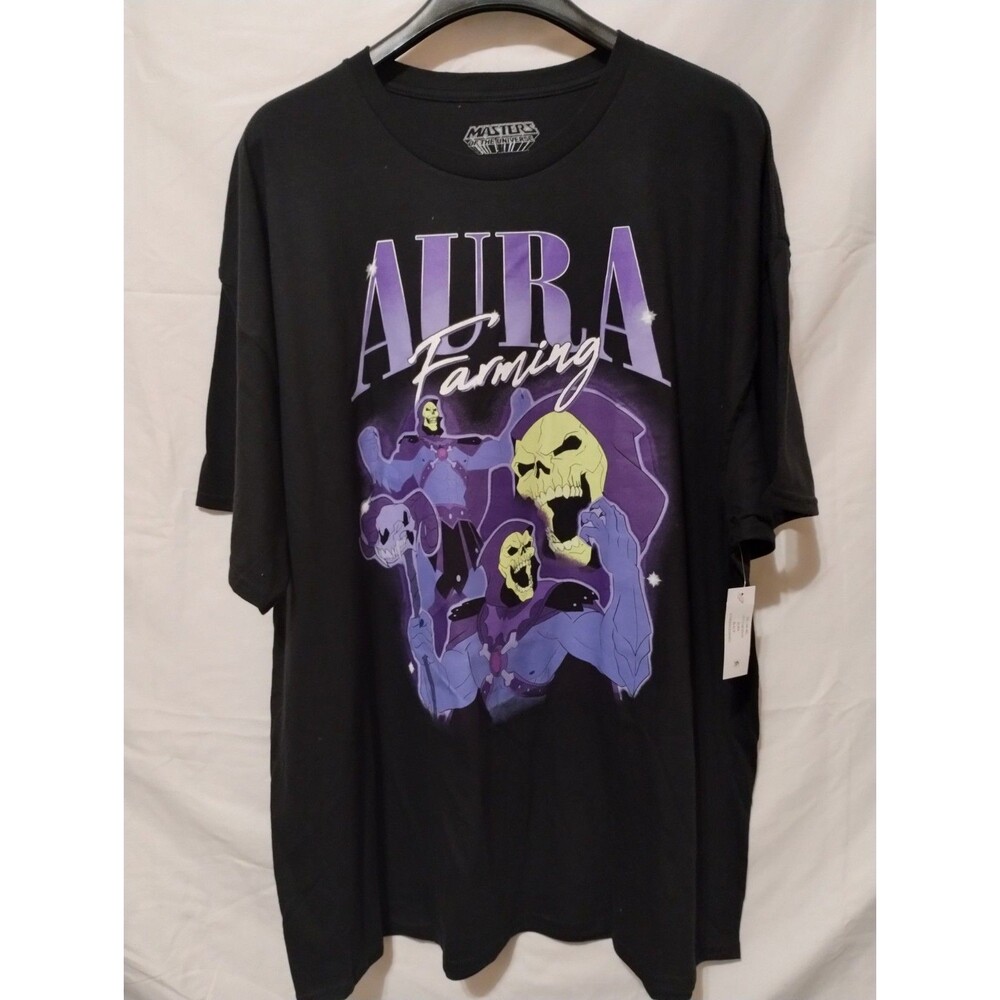 Masters of the Universe "Skeletor Aura Farming" Graphic Black T-Shirt 2XL